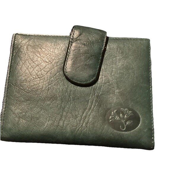 Buxton Top Grain Cowhide Leather  Womens Green Wallet - Picture 1 of 14